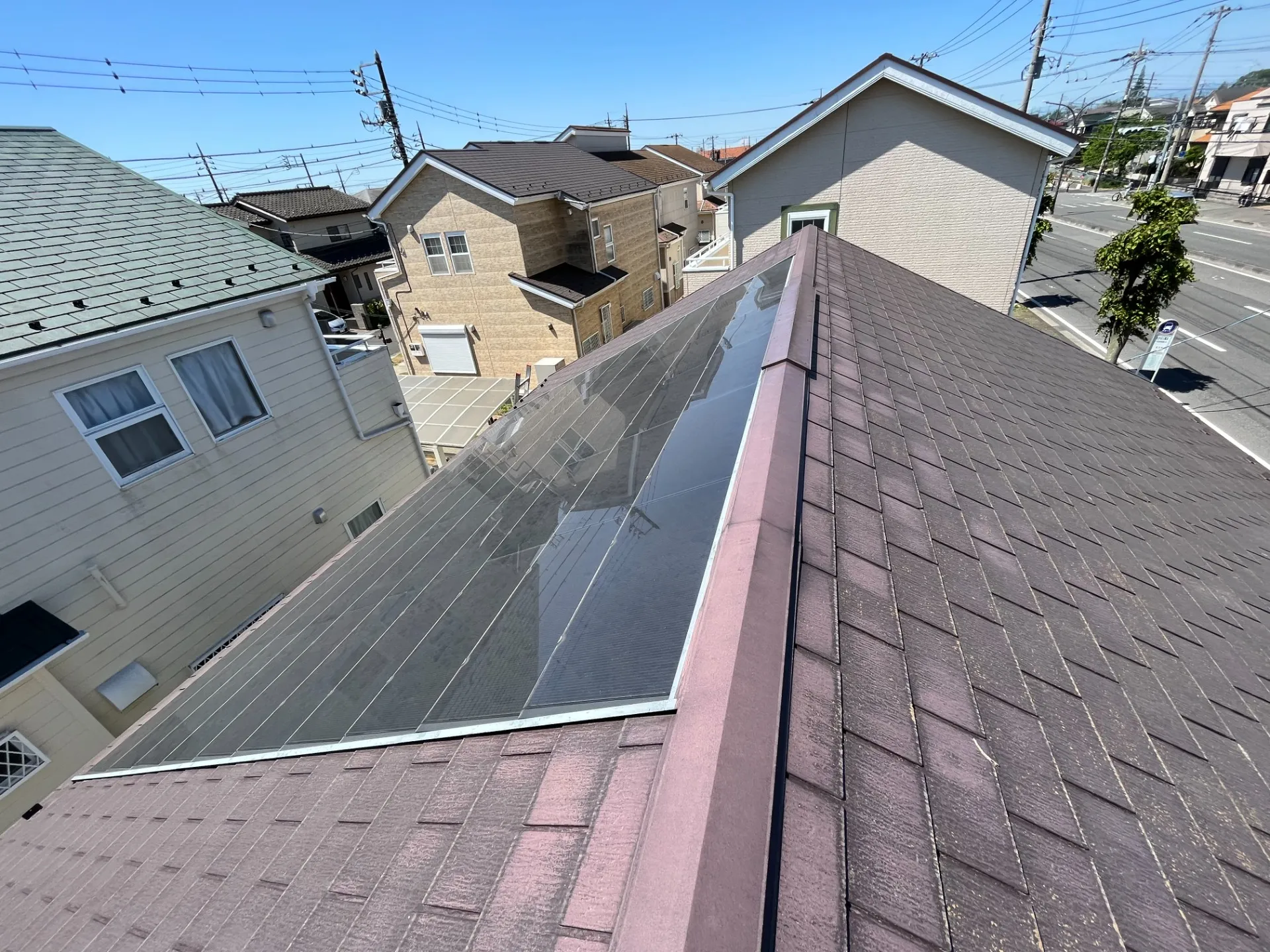 越谷市 屋根 雨樋 雹被害の是正工事